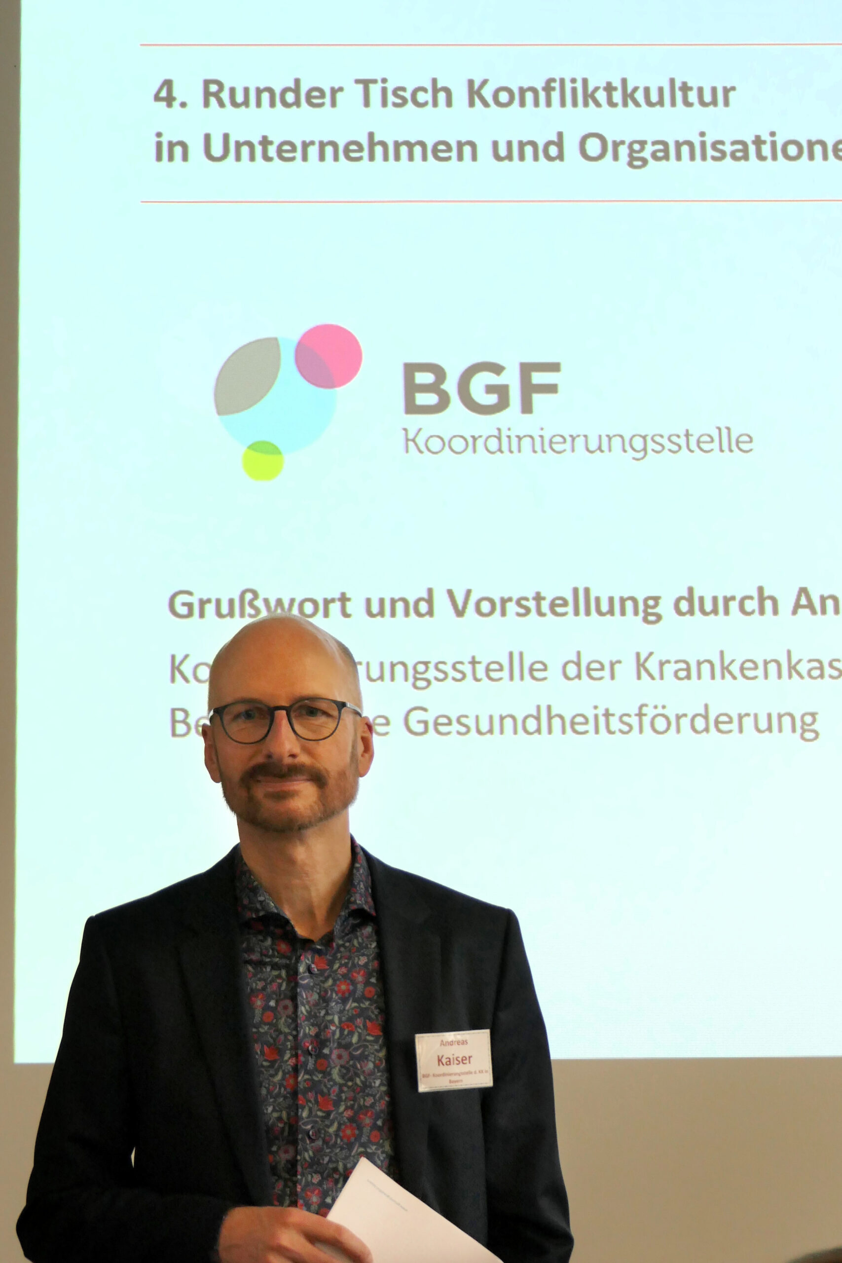 Andreas Kaiser stellt die BGF Koordinierungsstelle der Krankenkassen vor